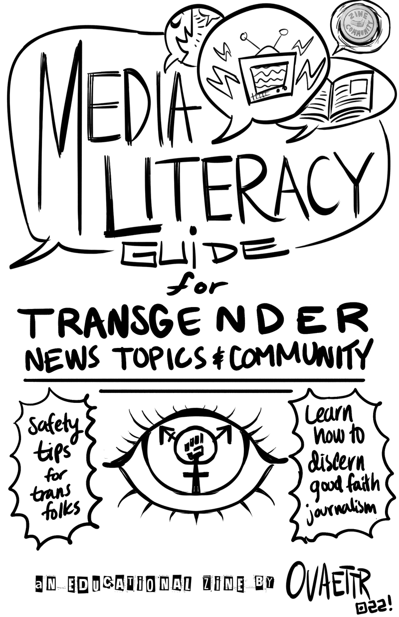 Media Literacy Guide for Transgender News Topics and Community Zine (PRINT)