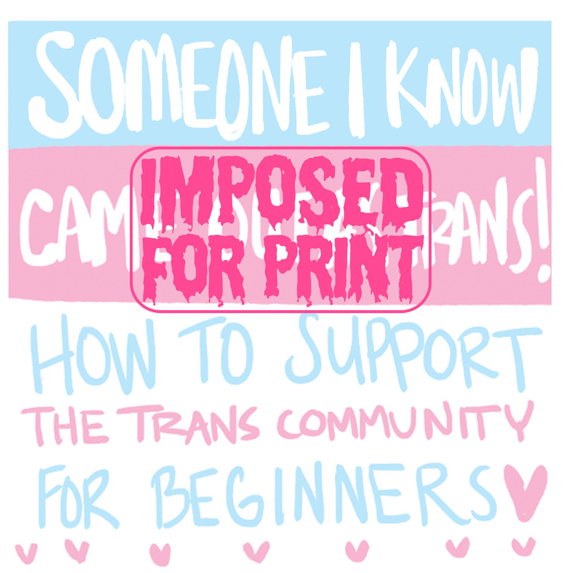 (IMPOSED FOR PRINT FILE) How To Support the Trans Community 101 Zine 