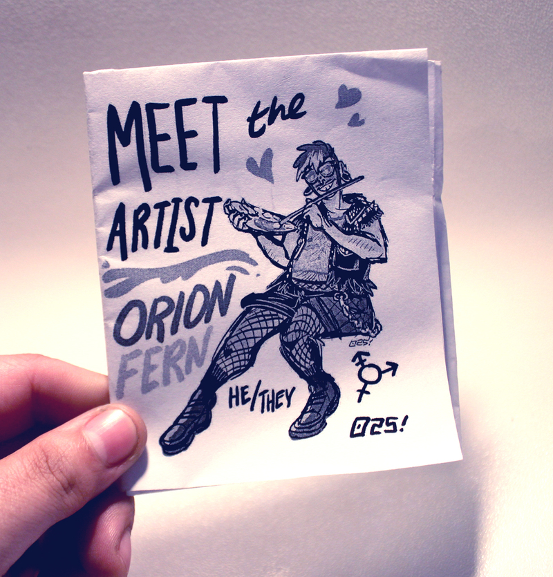 Meet the Artist: Orion Fern Mini Zine (PRINT)