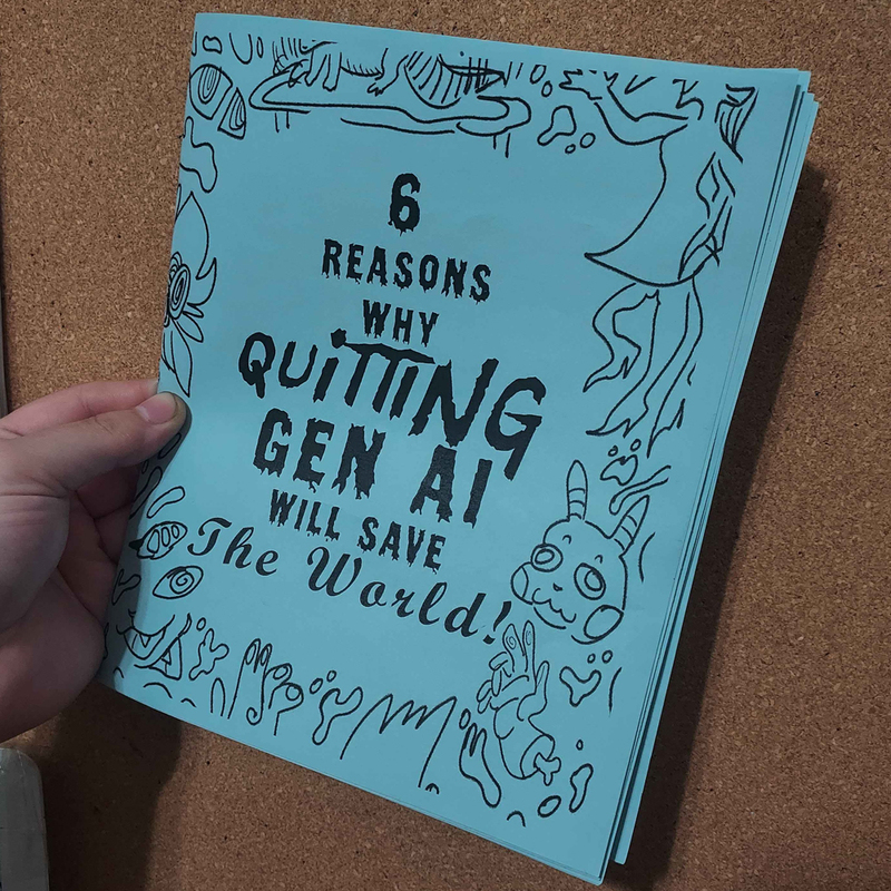 6 Reasons Why Quitting Generative AI Will Save the World 16pg Zine (PRINT)