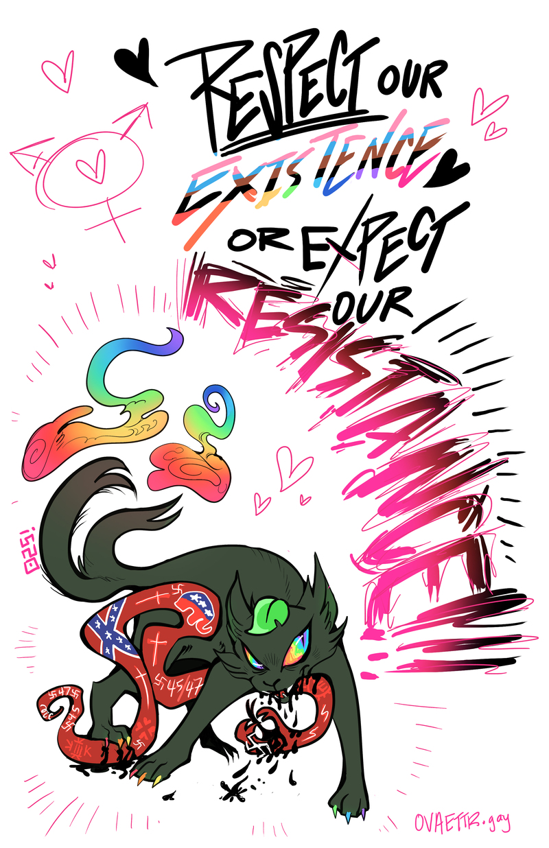 "Respect Our Existence Or Expect Our Resistance" LGBTQ+ 11" x 17" Poster Art Print
