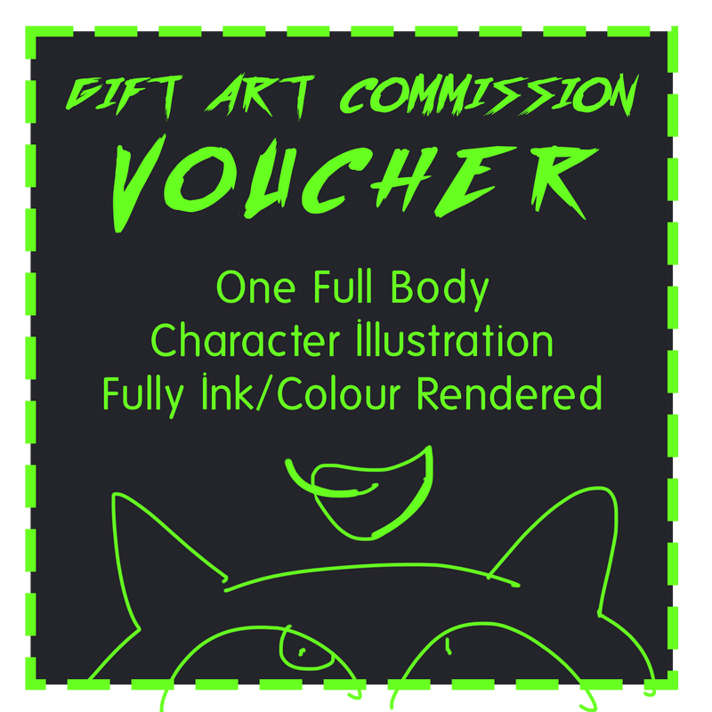 Gift Art Commission Voucher: 1 Full Body Character Cel Shade Render (THE WORKS!)
