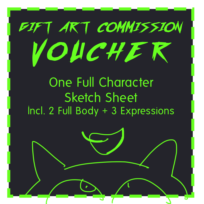 Gift Art Commission Voucher: 1 Full Character - SKETCH SHEET