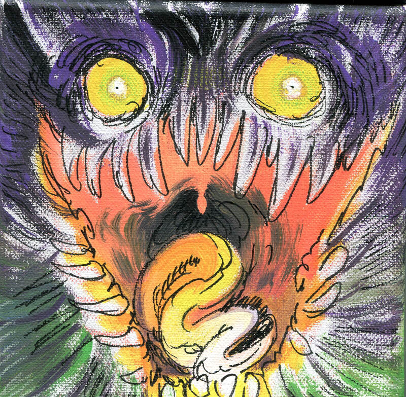 Hellish Halloween Howler Painting (2023) [Original]