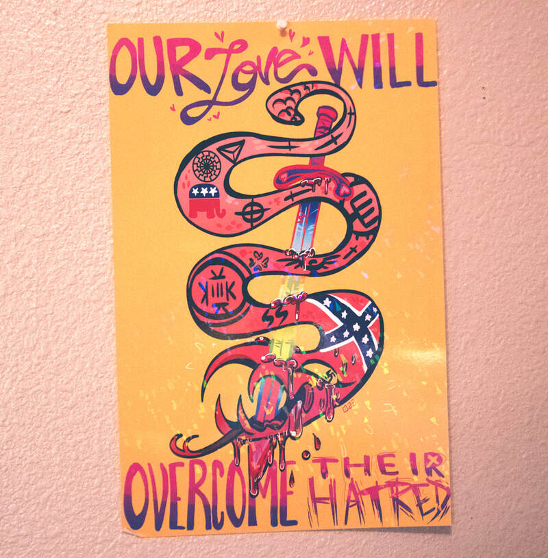 &quot;Our Love Will Overcome Their Hatred&quot; LGBTQ+ Poster (11&quot; x 17&quot;)