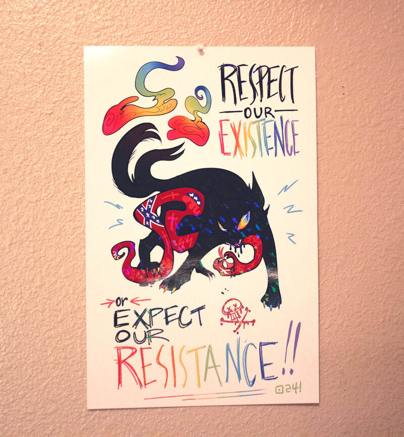 &quot;Respect Our Existence Or Expect Our Resistance&quot; LGBTQ+ Poster (11&quot; x 17&quot;)