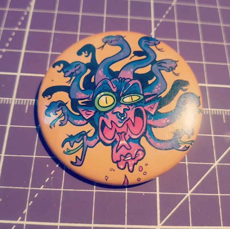 Medusa Head 2.25&quot; Button