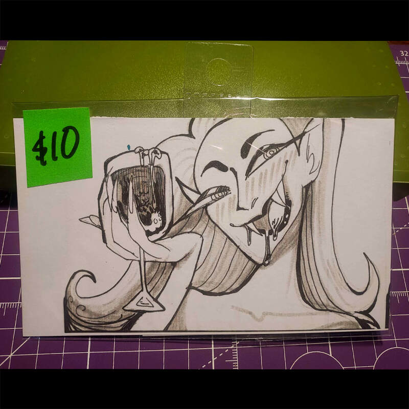 'A Toast' Mini Print (5&quot; x 3&quot;) (Zine-o-ween)