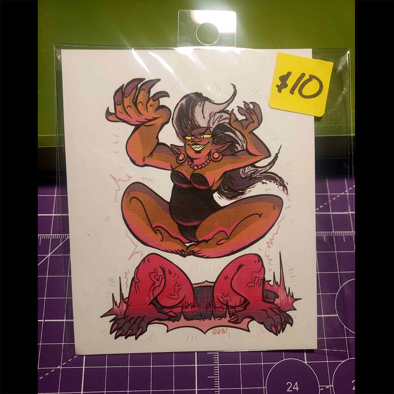 'Summoner' Witch 4" x 6" Mini Art Print (Monster Girl March)