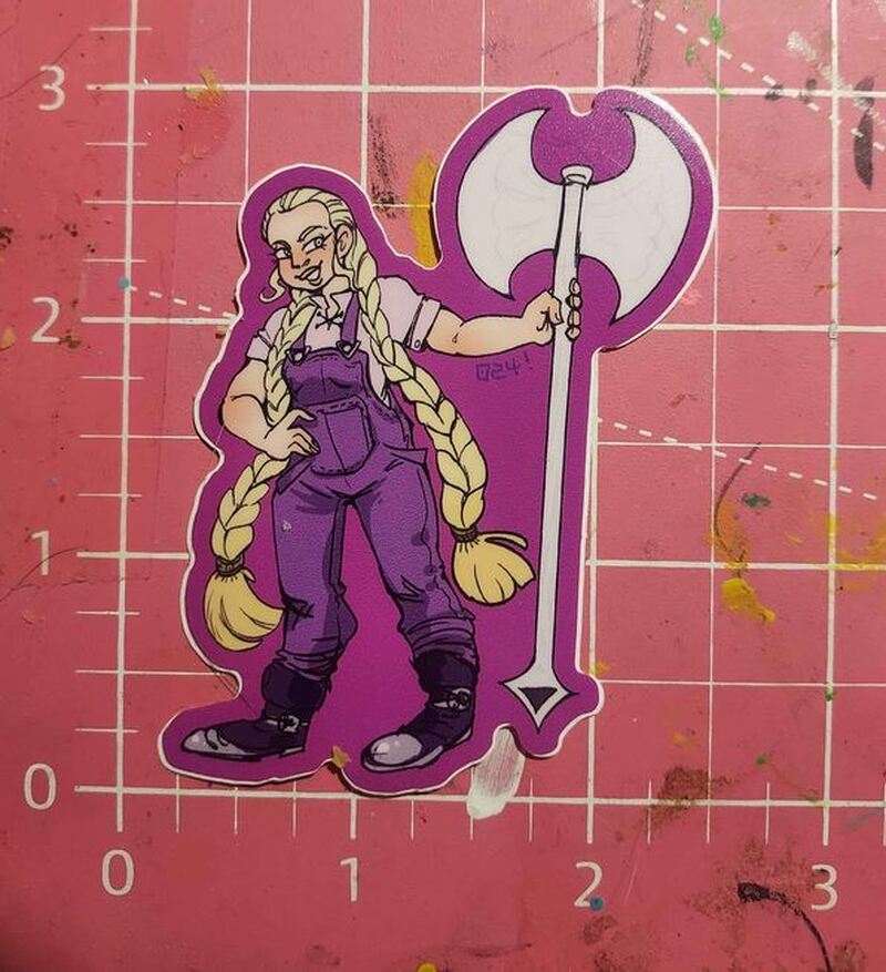 Labrys Lesbian / &quot;The Girl&quot; 3&quot; Sticker