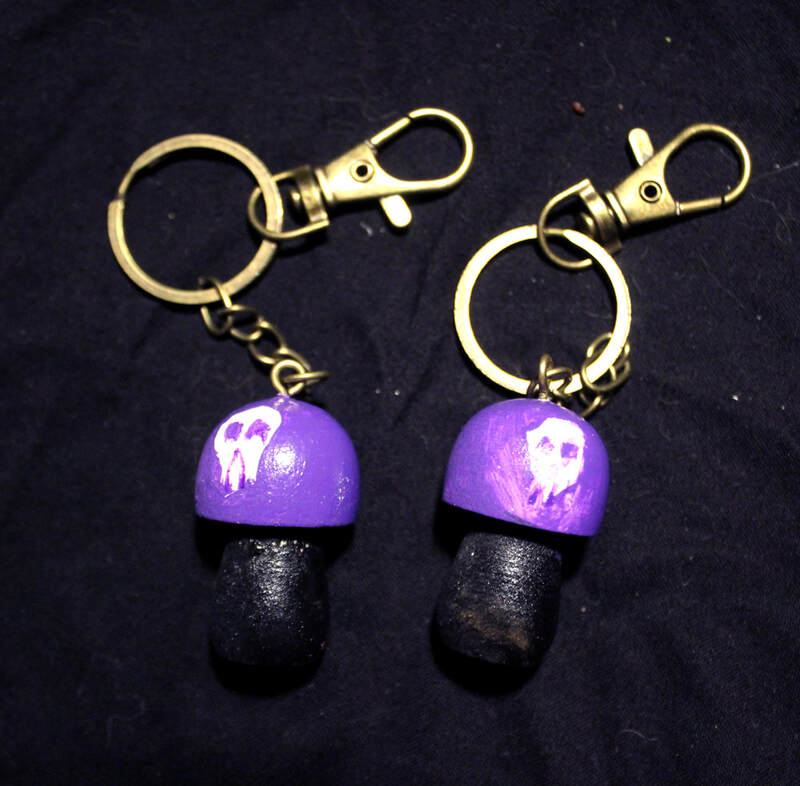 Poisonous Mushroom Keychain 2&quot;