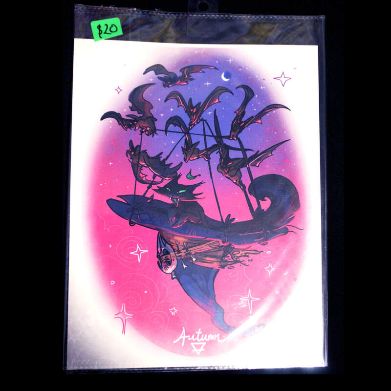 Pagan Cats: Autumn (Earth Witch Familiar) 8.5&quot; x 11&quot; Poster Print