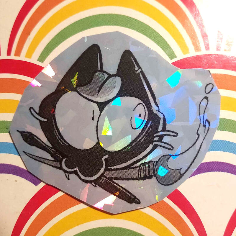 Lime the Nekomata Logo 2025 3" Holo Sticker
