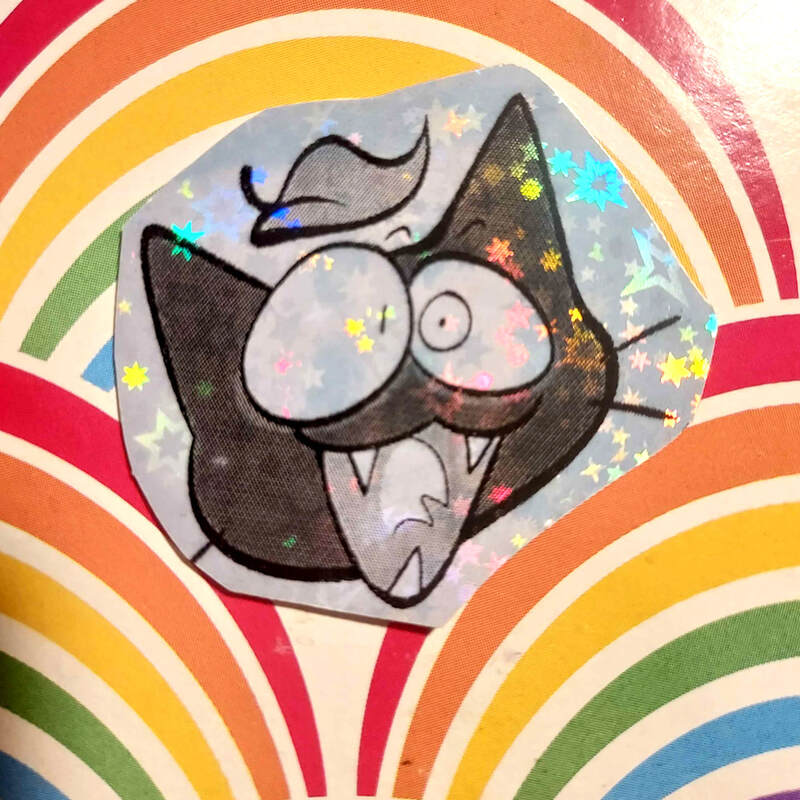 Lime the Black Cat Nekomata 2023 Logo 3" Holo Sticker