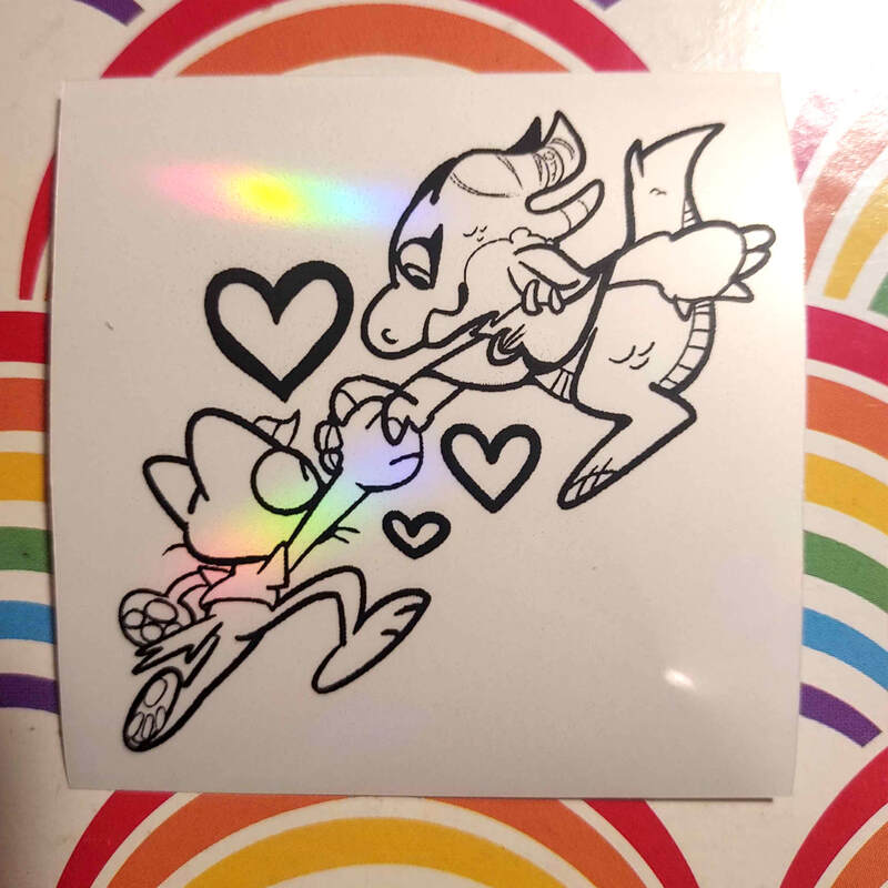 Hope Is Found In Community (NO TEXT) 3" Clear Rainbow Holo Sticker
