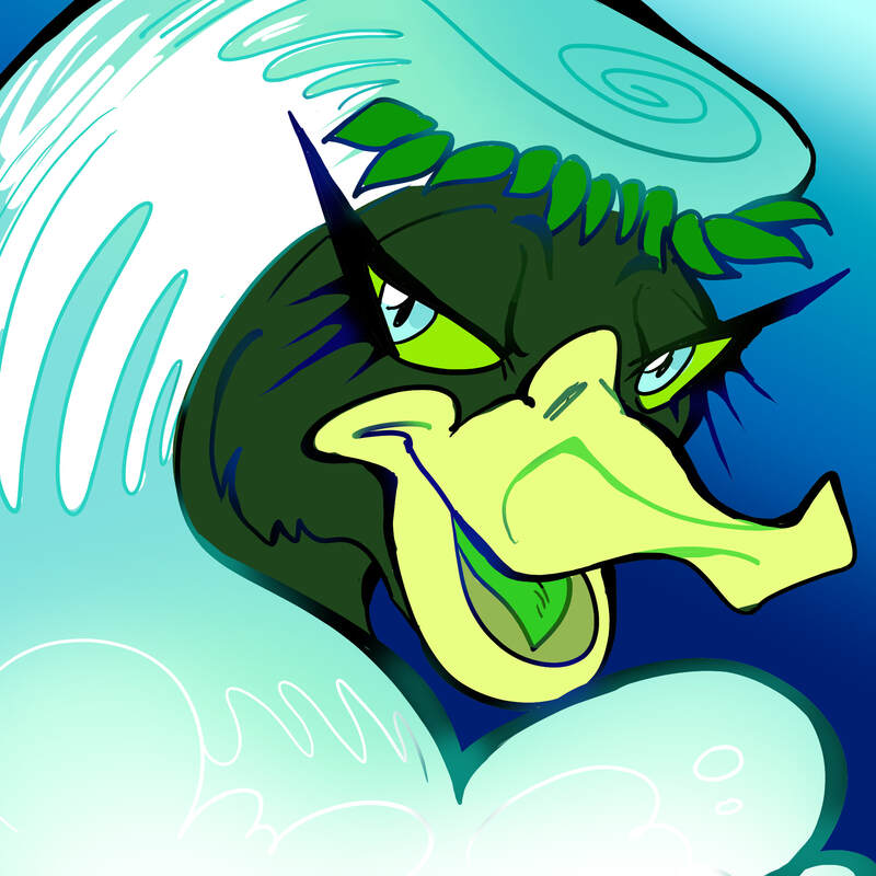 Adoptable: Kappa Fossegrim Hybrid Character Design