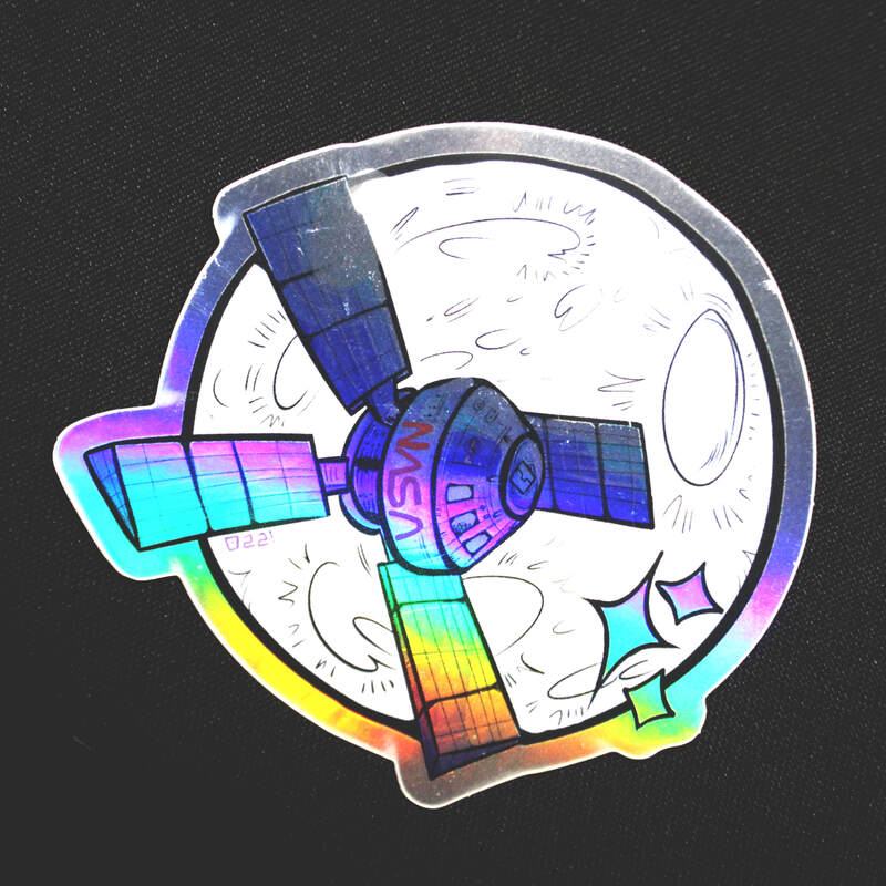 Orion Spacecraft // The Moon Mission Holo Sticker