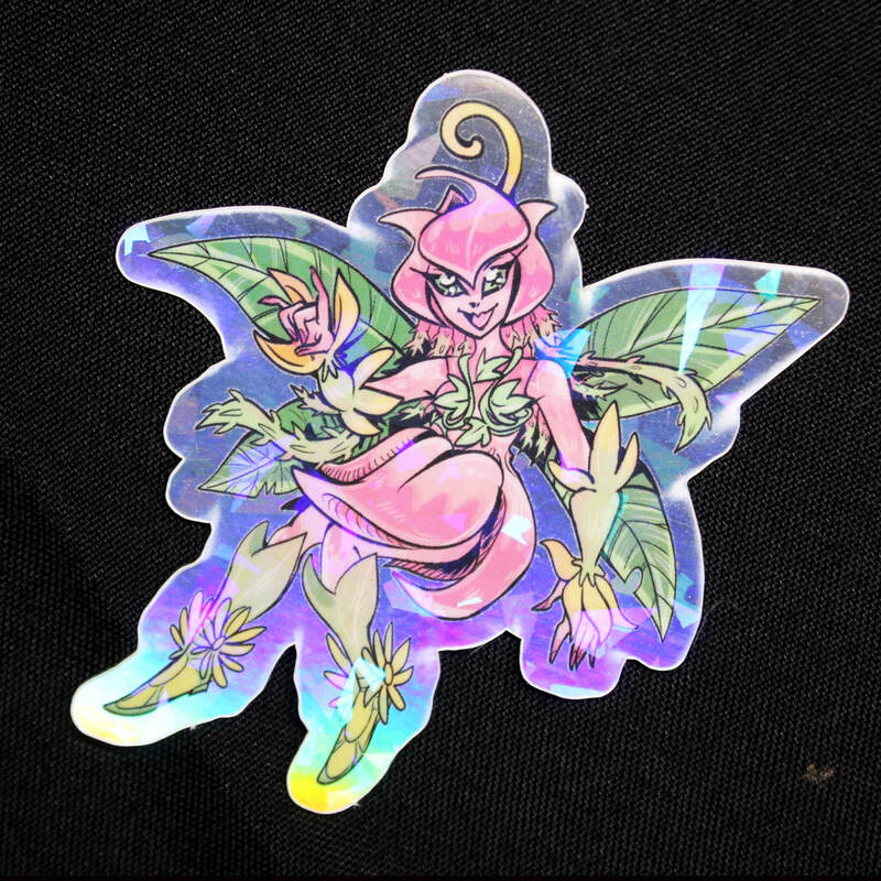 Lilymon Cracked Ice Holo Sticker