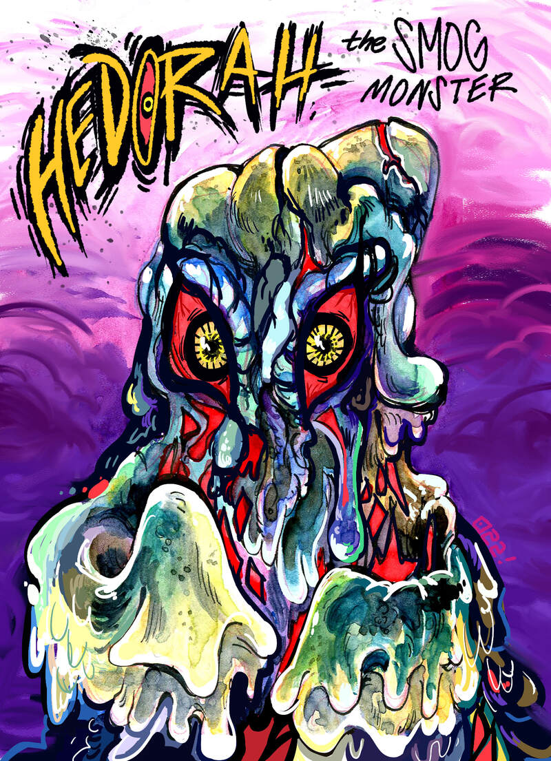 Hedorah the Smog Monster 5&quot; x 7&quot; Art Print