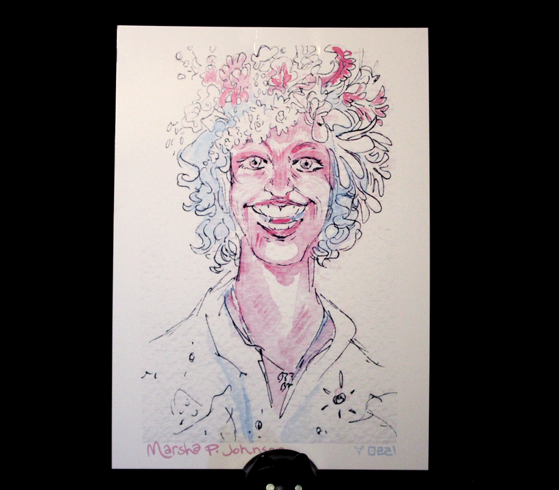 Marsha P. Johnson LGBTQ+ Pride Palette 5&quot; x 7&quot; Mini Art Print
