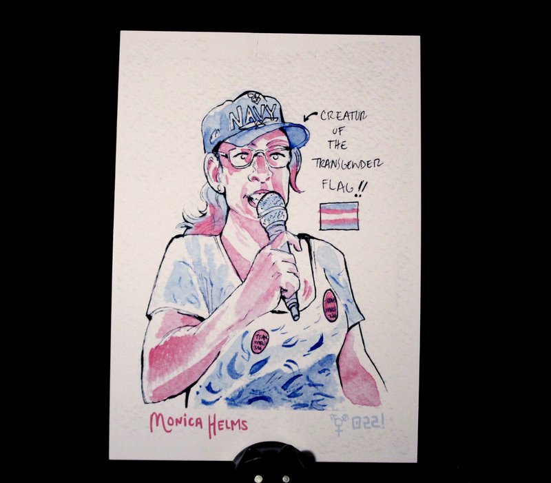 Monica Helms - Creator of Trans Flag - Pride Palette 5 x 7&quot; Print