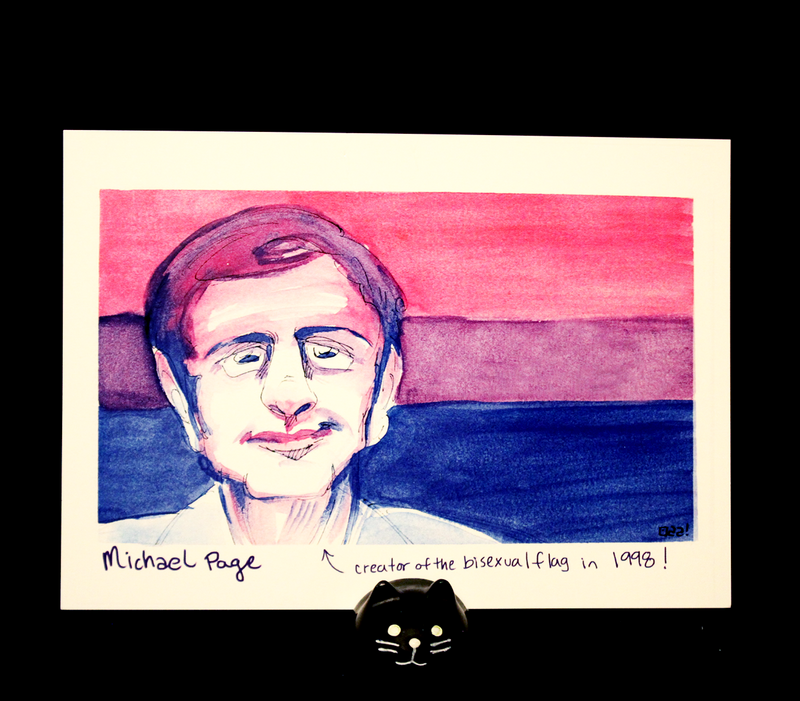 Michael Page - Bi Flag Creator - Pride Palette 5 x 7&quot; Print