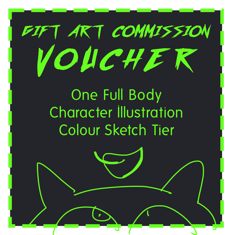 Gift Art Commission Voucher: 1 Full Body Character  - Colour Sketch Tier