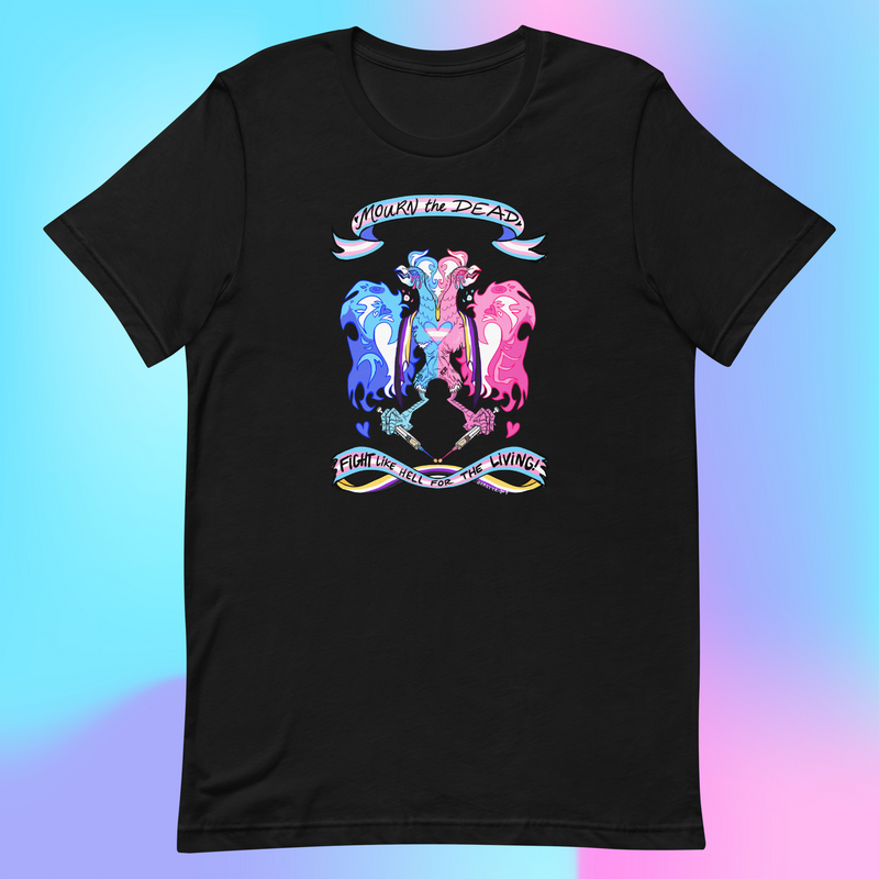 Trans Day of Remembrance Phoenix T-Shirt (SM - 5XL) (Bella + Canvas) (POD)